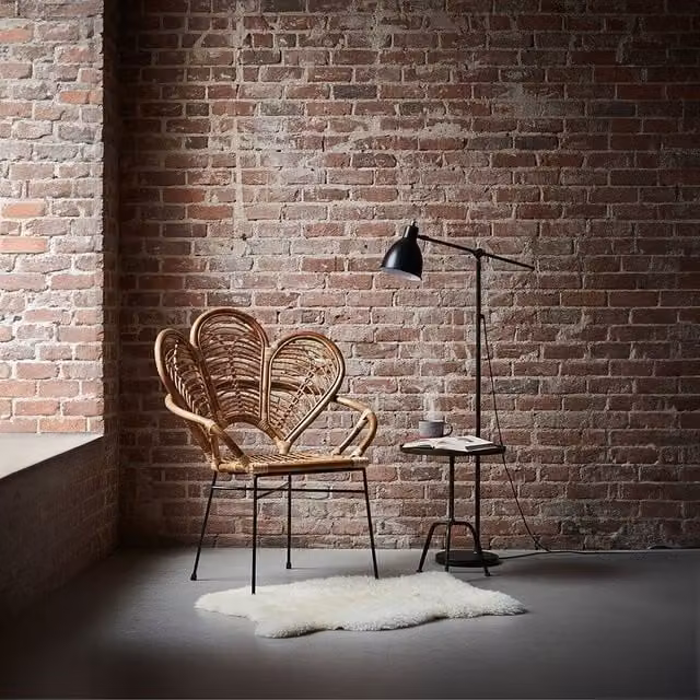 Orsina Natural Brown Rattan Dining Chair with Petal Design and Black Metal Legs – 2