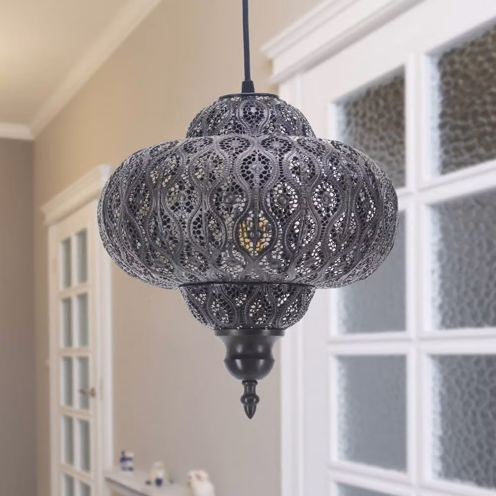 First Choice Lighting Lucero Bronze Moroccan Metal Easy Fit Pendant Shade – 2