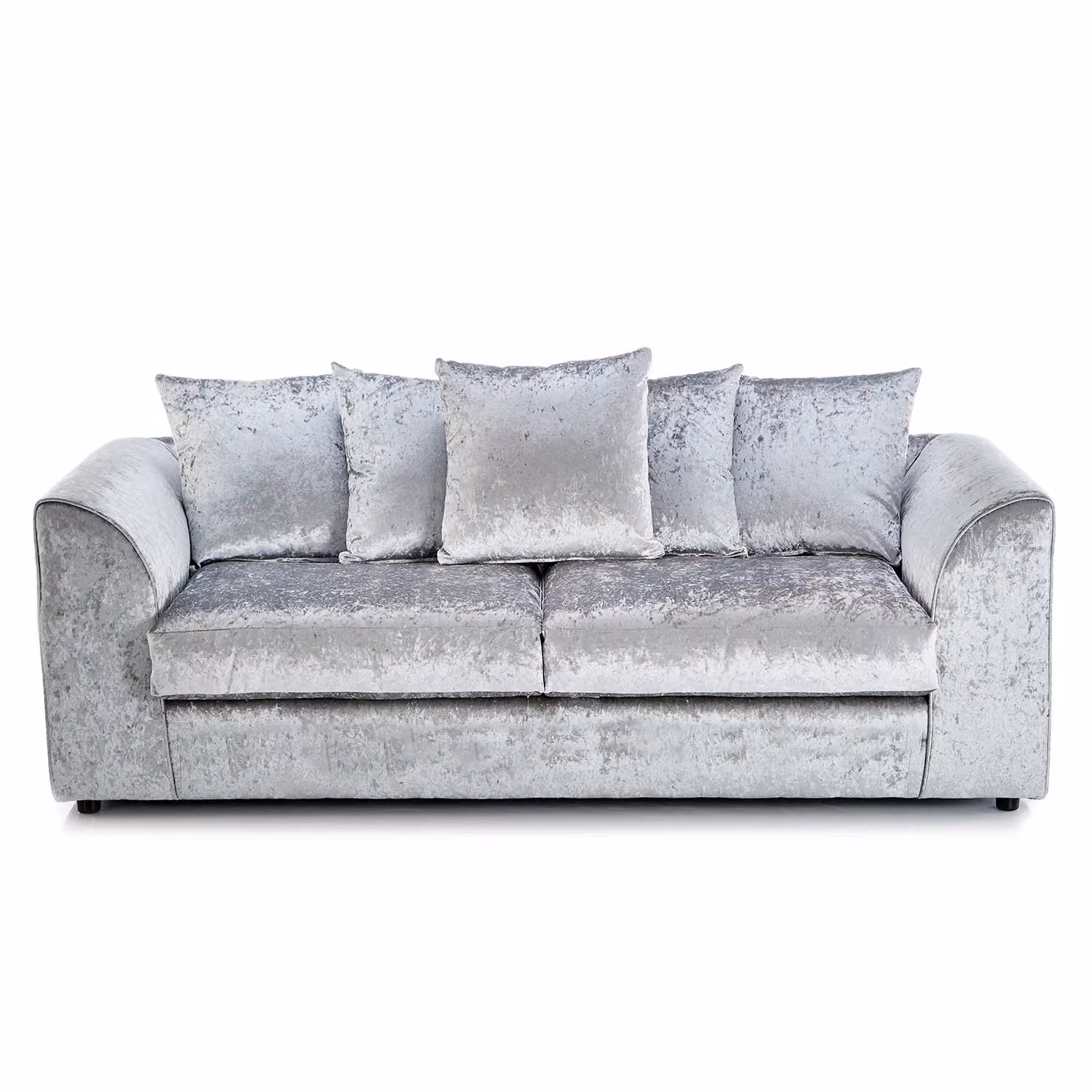 Furnishings For Less UK Crystal Crushed Velvet 3 and 2 Seater Sofa Set in Silver – 2