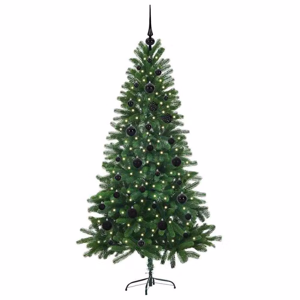 Berkfield Home Green PE Christmas Tree with 150 LEDs and Stand, Height: 150 cm – 3
