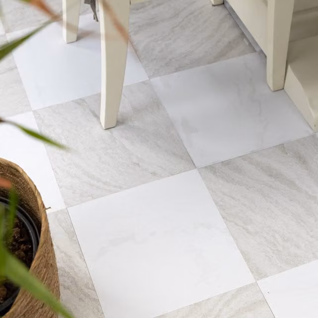 Floor Pops Bonneville Beige Self-adhesive Vinyl Floor Tiles, W/D: 30.48 x 30.48 cm