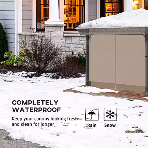 Outsunny Transparent Waterproof Gazebo Protective Cover for Canopy and Tents, W x W: 300 x 300 cm – 7