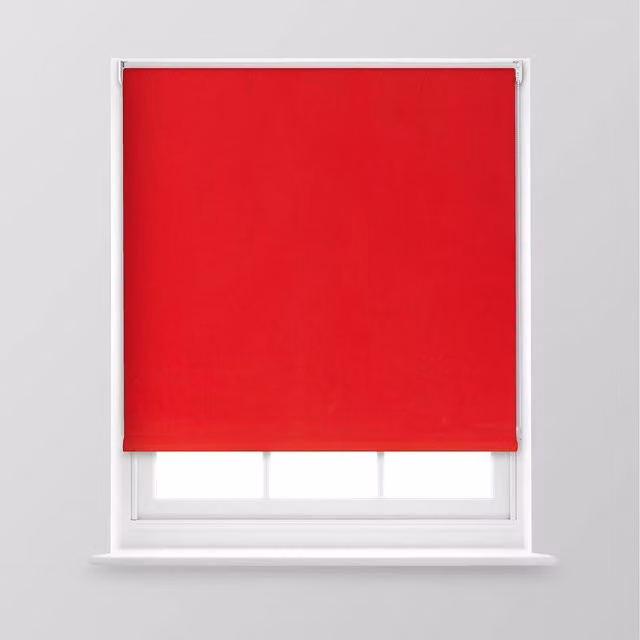 A.Unique Home Premium Trimmable Thermal Blackout Roller Window Blind, Red, W/H: 90 x 170 cm