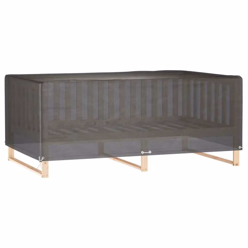 Berkfield Home Set of 2 Water-Repellent Rectangular Bench Covers in Black, W/D/H: 227 x 152 x 65 cm – 2
