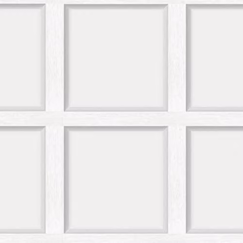 Holden Decor Modern Wood Panel Dove Wallpaper in White, Geometric Wood Look Design