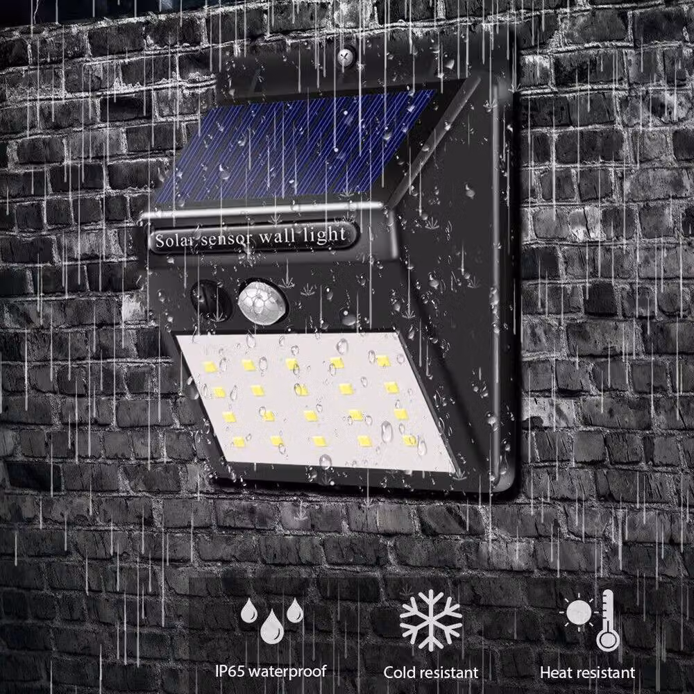 EONLION 4-Pack Solar LED Outdoor Wall Lights with PIR Motion Sensor in Black – 3