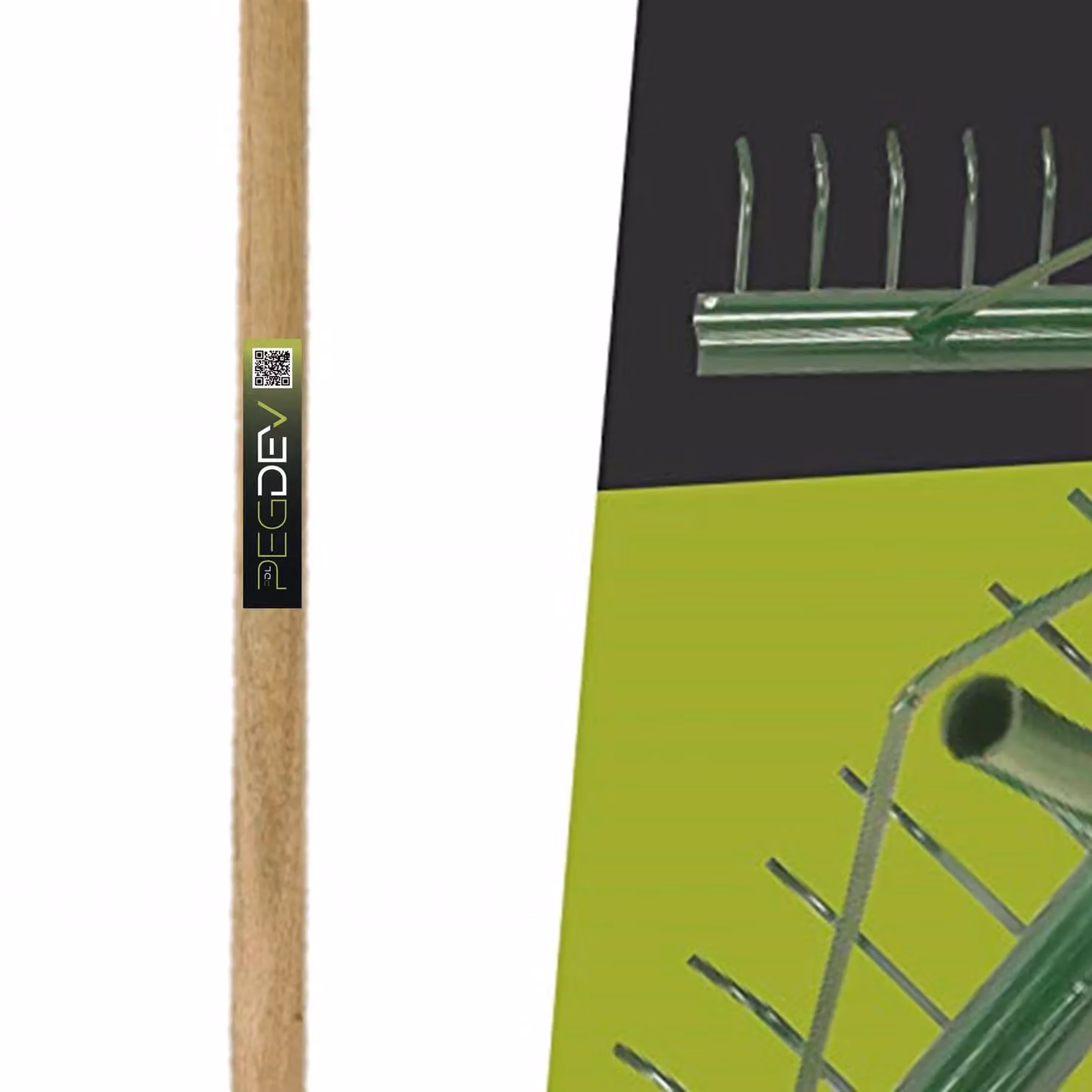 Pegdev 18 Tooth Heavy Duty Metal Landscape Rake with Hardwood Handle in Green – 2