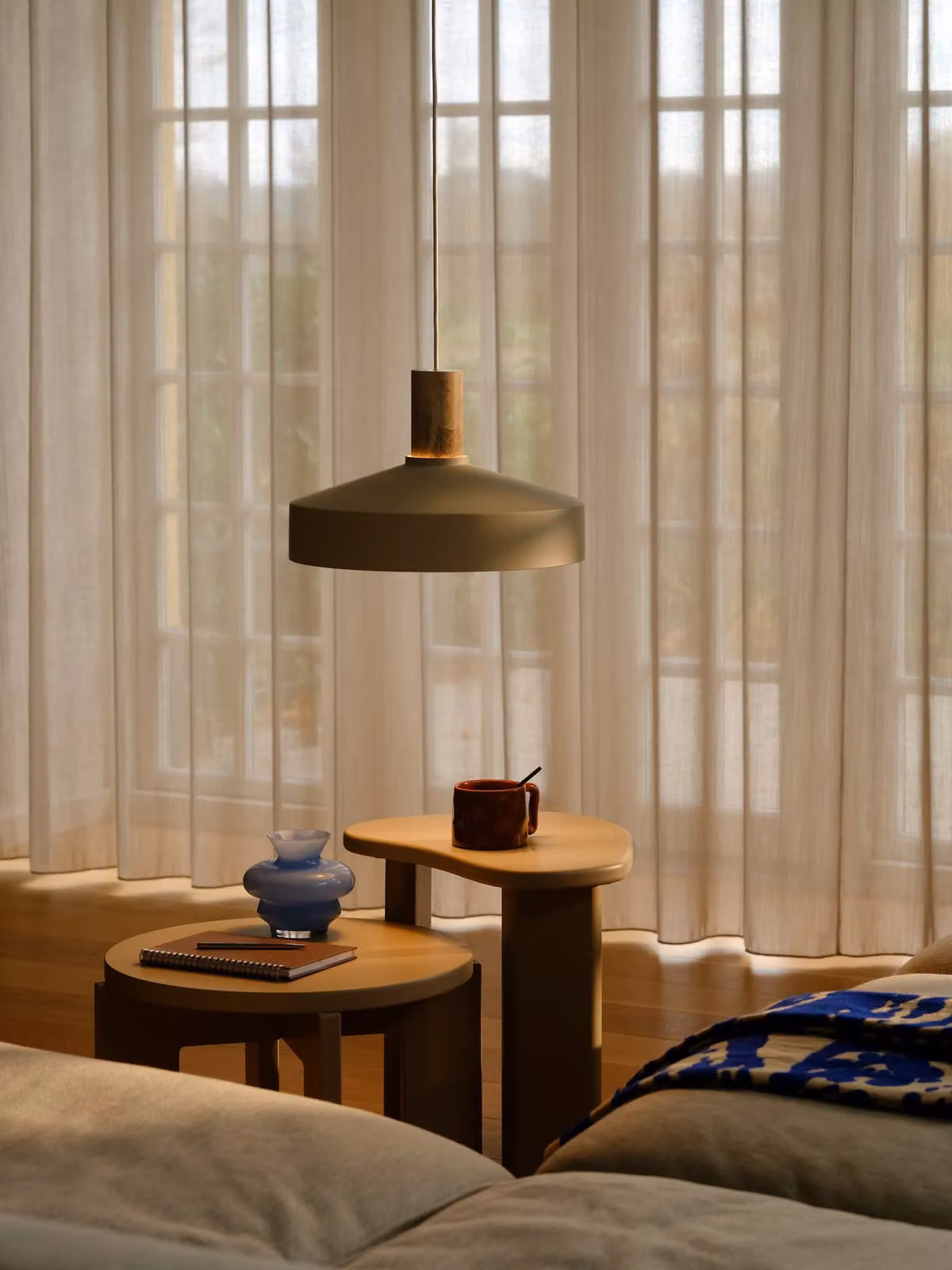 Nordlux Elvas Modern Suspended Pendant Light in Beige Metal and Marble, Diameter: 38 cm, E27 – 2