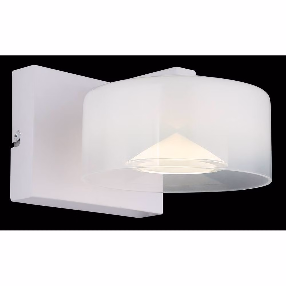 Netlighting Belinda Integrated LED Wall Lamp in White Matt with Opal Glass Shade, 4000K Cool White – 2
