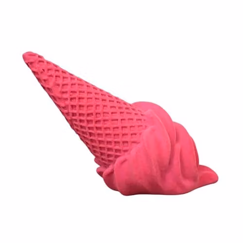 Gifts Direct 2 U Pink Velvet Flocked Melting Ice Cream Tabletop Ornament – 1