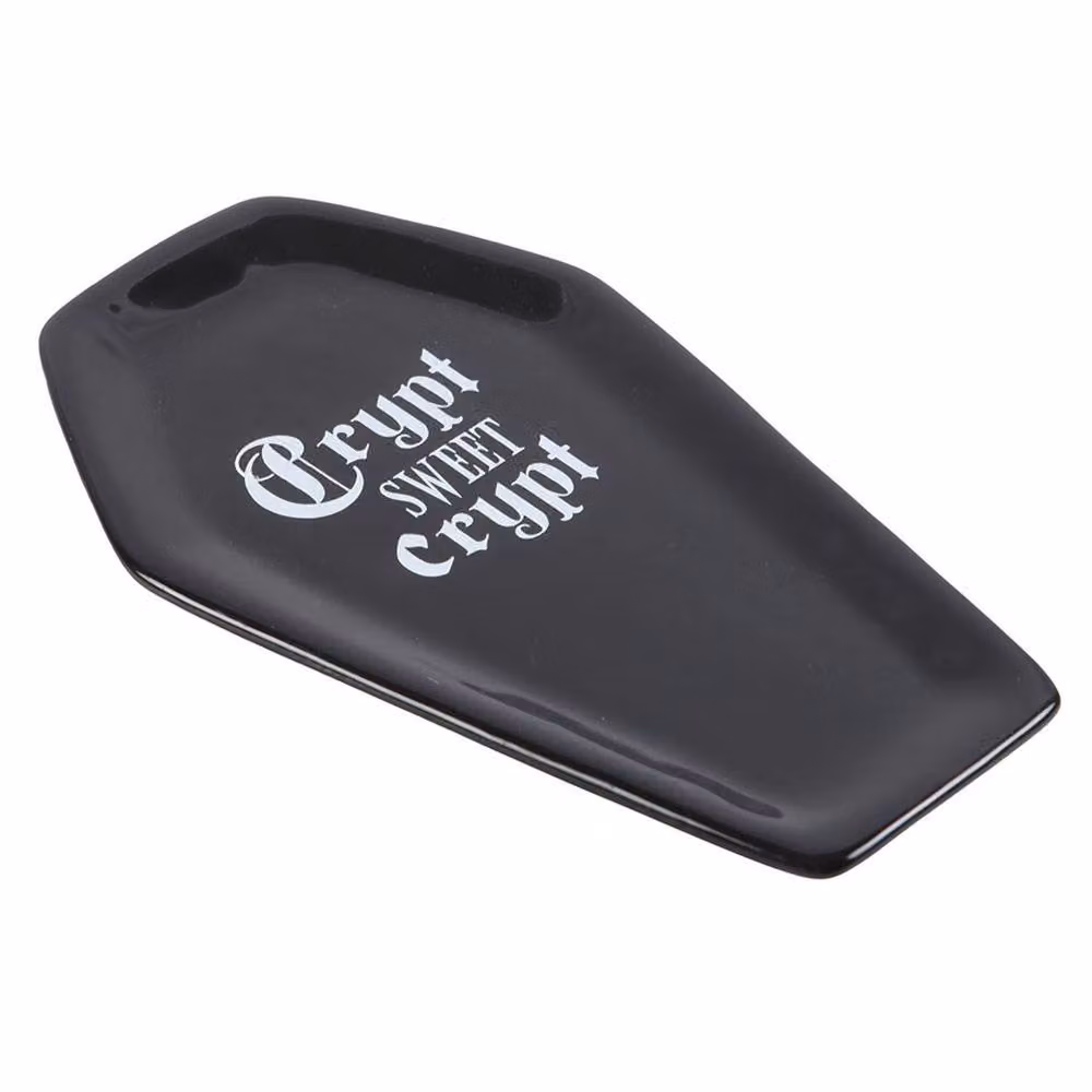 Something Different Crypt Sweet Coffin Ceramic Trinket Tray in Black – 2
