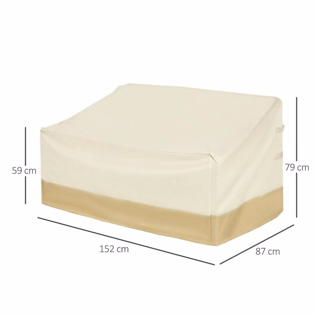 EONLION Beige PVC Rain Cover for 3 Seater Garden Furniture, Width: 100 cm – 2