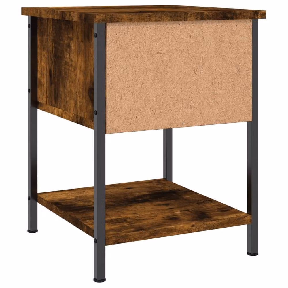 Berkfield Home Bedside Table in Smoked Oak Brown, W/D/H: 34 x 35.5 x 45 cm – 5