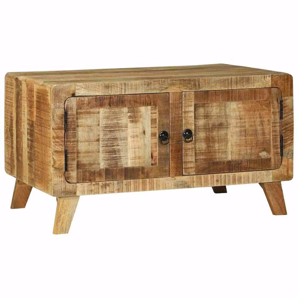 Berkfield Home Mango Wood Coffee Table in Brown, W: 80 cm, D: 54 cm, H: 45 cm – 2