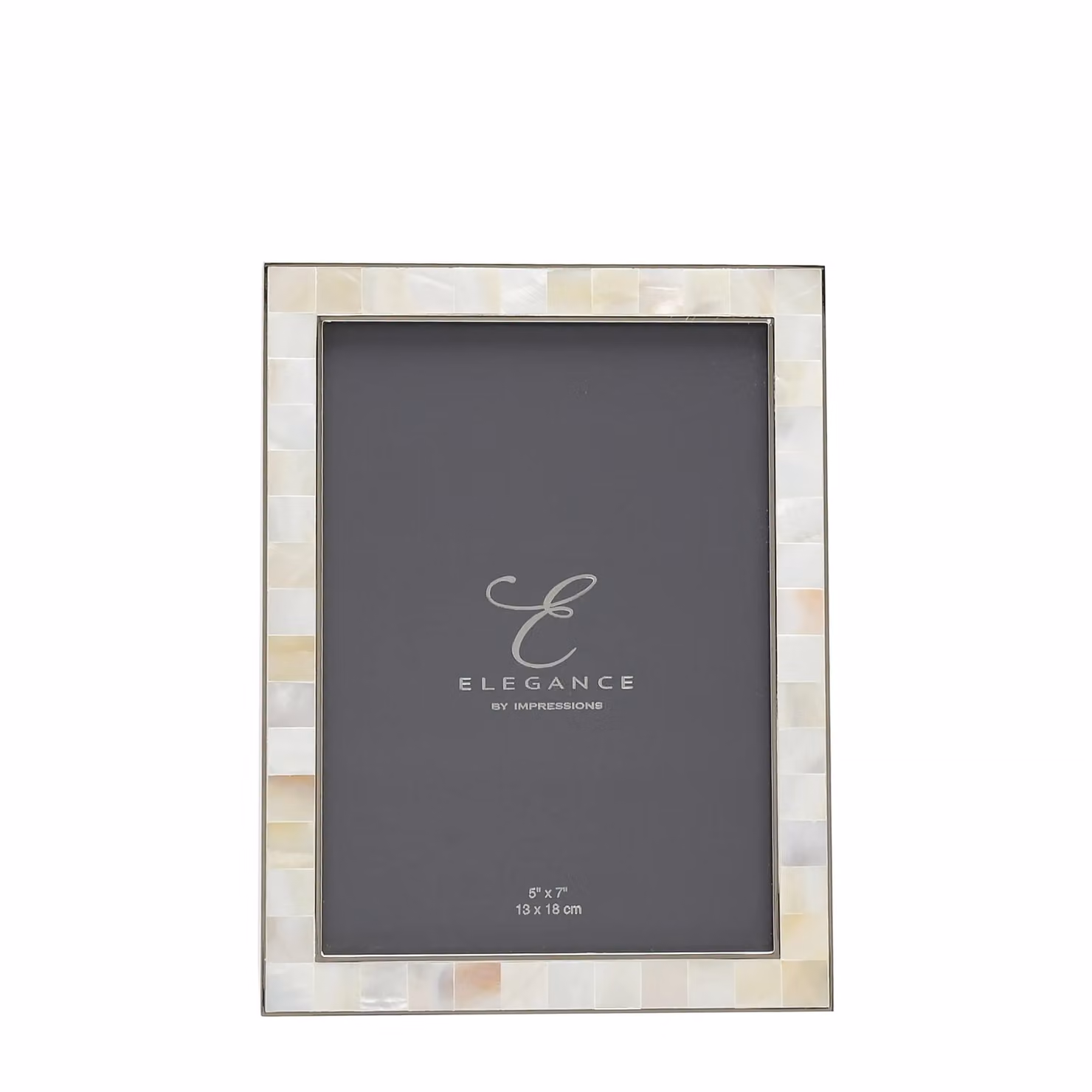 Widdop and Co Elegance Nickel and Mother of Pearl Rectangular Photo Frame in Silver and Black – 3