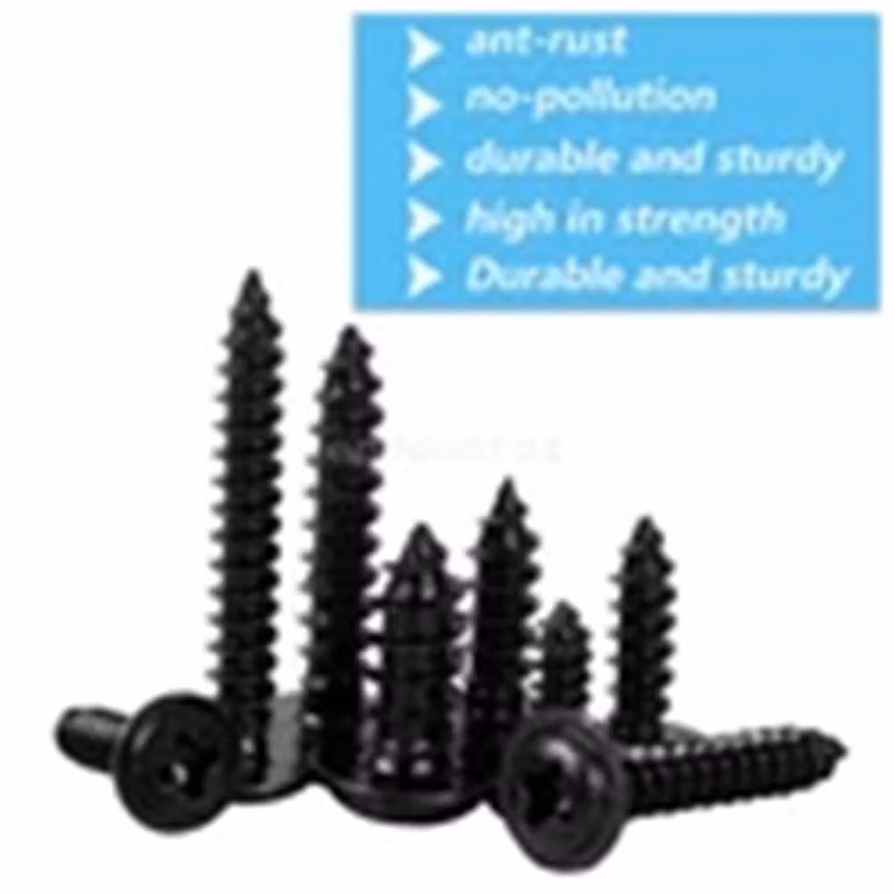 Nordara Black Self-Drilling Steel Wafer Head Phillips Screws for Timber and Metal, Length: 165 mm – 4