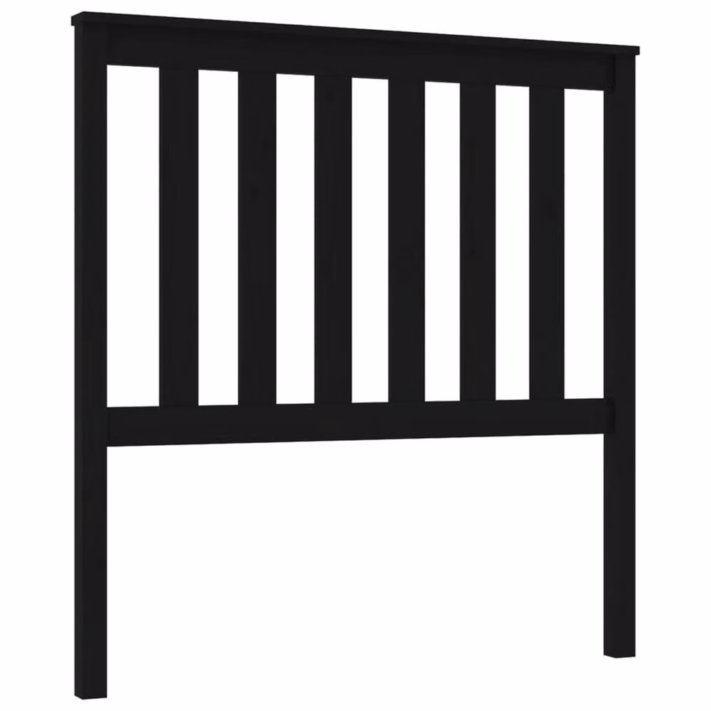 Berkfield Home Beautiful Bed Headboard in Black Solid Pine, W/D/H: 96 x 6 x 101 cm – 2
