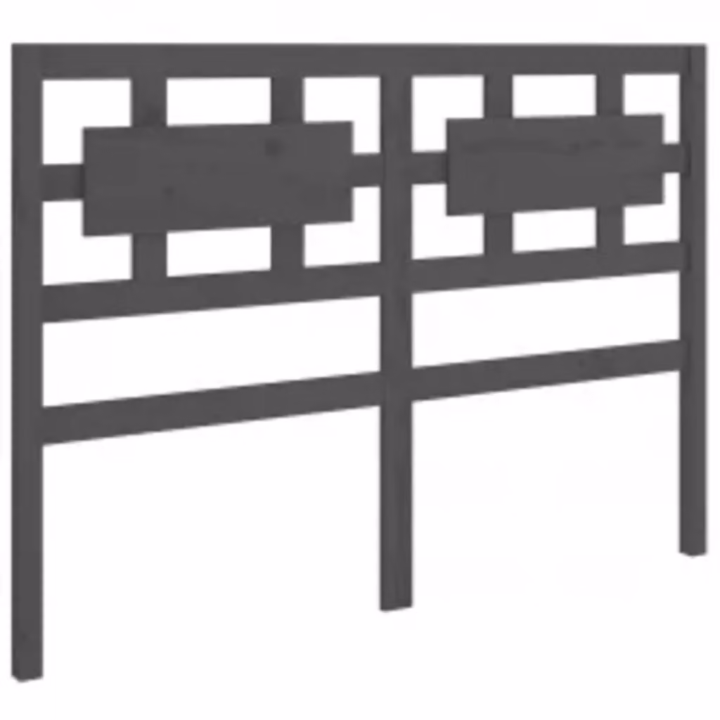 Berkfield Home Grey Solid Pine Wood Bed Frame W/D/H: 200 x 200 cm – 3