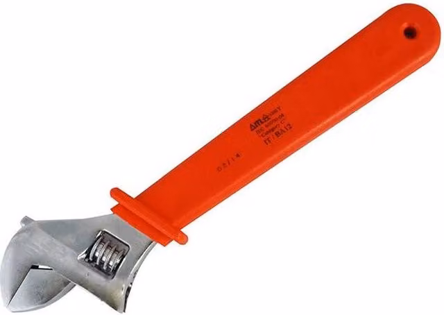 ITL Insulated Adjustable Wrench, Orange, 300 mm