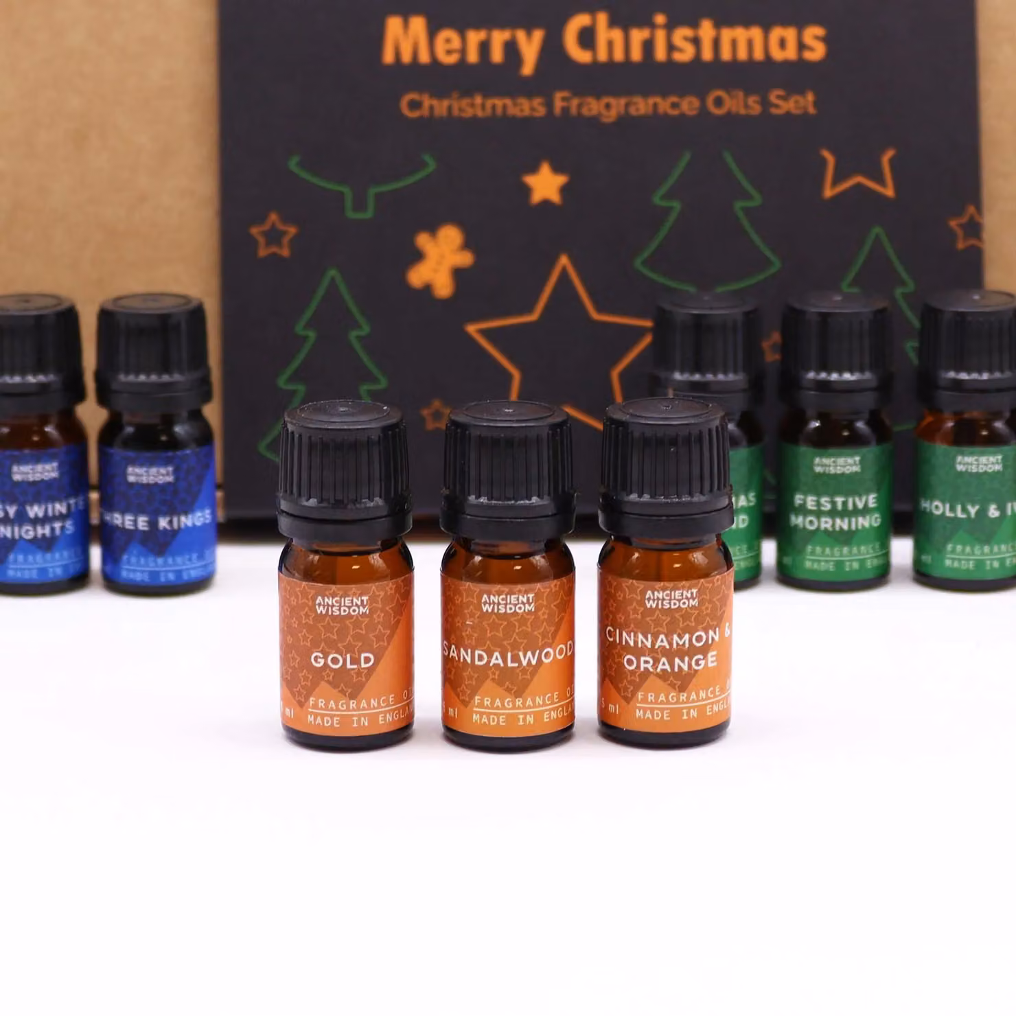 KDMD Holy Scents of Christmas Fragrance Set, Multicolour Unisex Woody, Spicy and Fruity Scents in Glass – 4