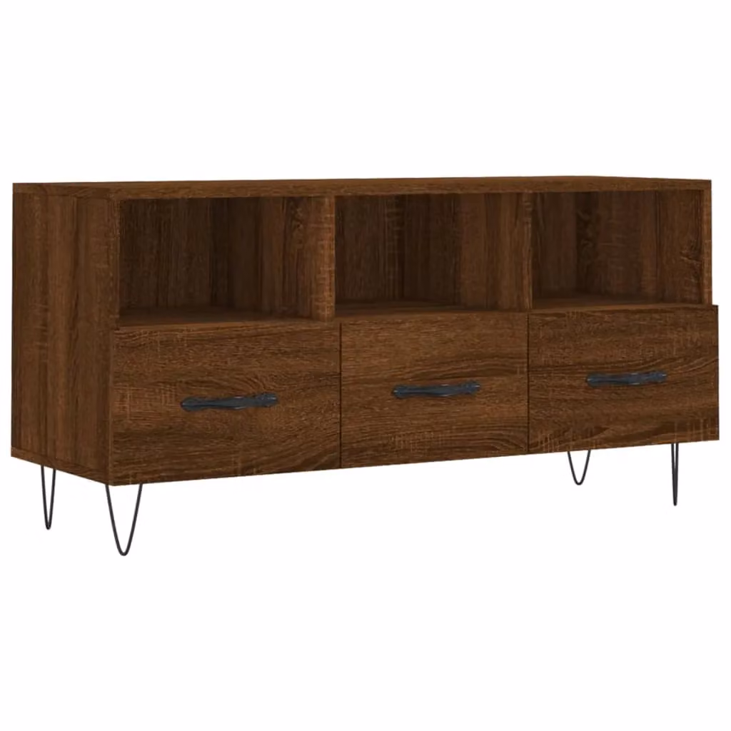 Berkfield Home Brown Oak TV Cabinet W/D/H: 102 x 36 x 50 cm – 2