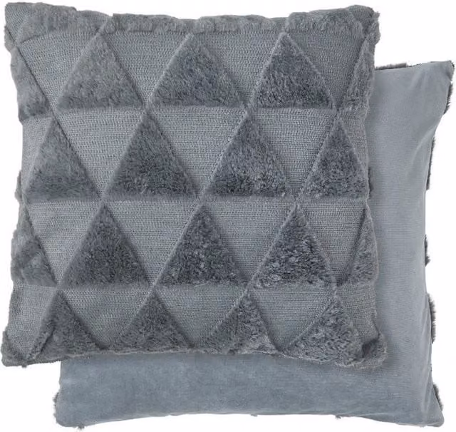 New Edge Blinds Newton Triangle Collection Soft Touch Cushion Cover in Grey, W/D/H: 43 x 43 x 43 cm – 1