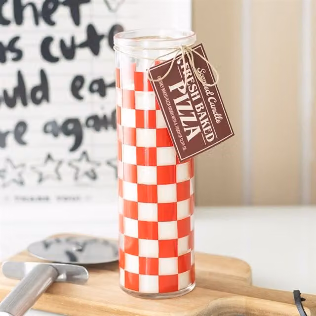 KDMK Fresh Baked Pizza Scented Tube Candle in Red