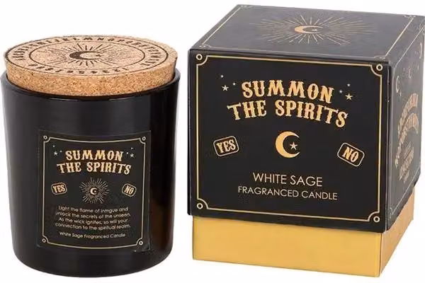 KDMD Summon the Spirits White Sage Talking Board Candle in Black – 2