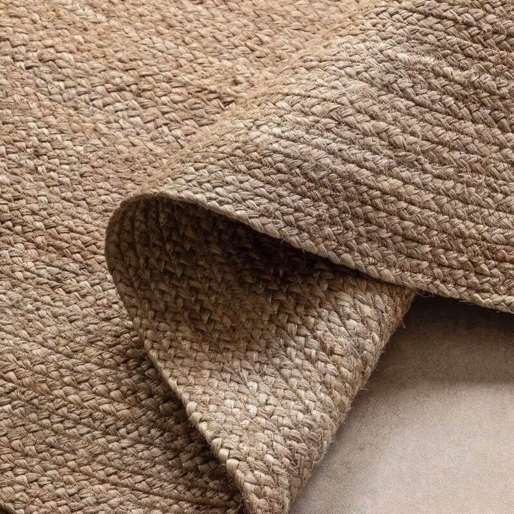 THE RUGS Rangpur Natural Jute Braided Round Rug in Brown, Diameter: 200 cm – 2