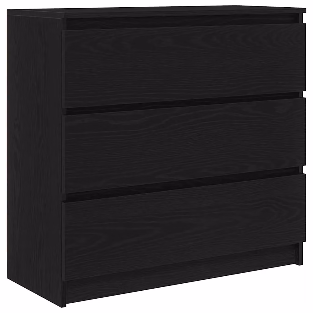 Berkfield Home Modern Black Oak Sideboard, W/D/H: 80 x 35 x 76 cm – 2