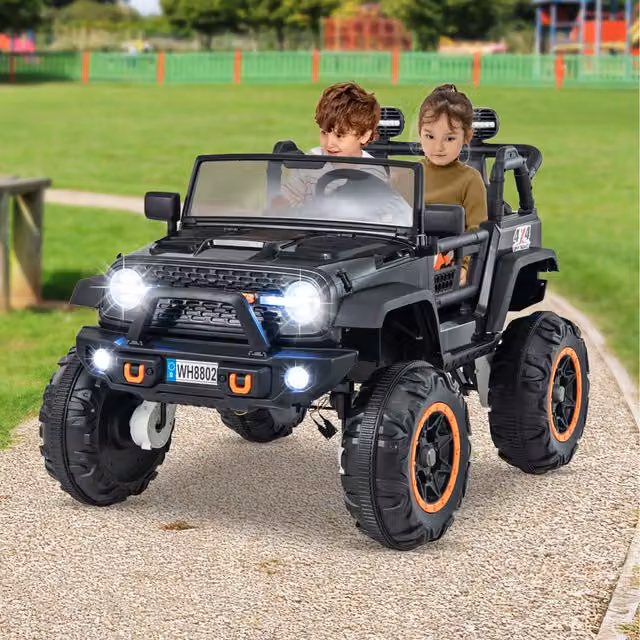 Costway 2-Seater Electric Ride On Car with Light and Sound, Black