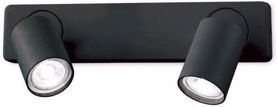 Netlighting Rudy Indoor Wall Lamp, Black, 2-Light Adjustable Spotlight with GU10 LED Support