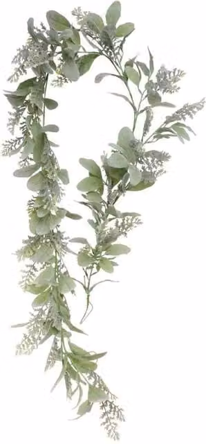 KDMD Lambs Ear Foliage Mix Garland, Green, 180cm