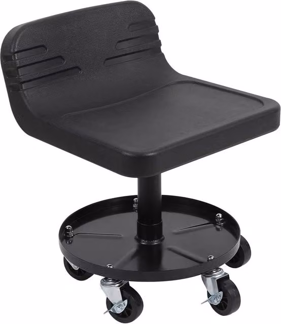 VOGREX Rolling Folding Creeper Garage Mechanic Stool in Black