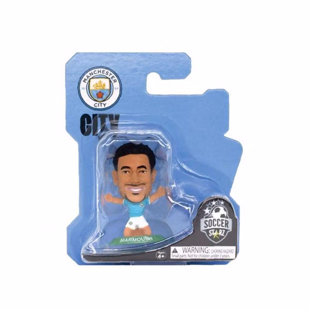 Manchester City FC SoccerStarz Marmoush Football Figurine in Mid Blue – 2