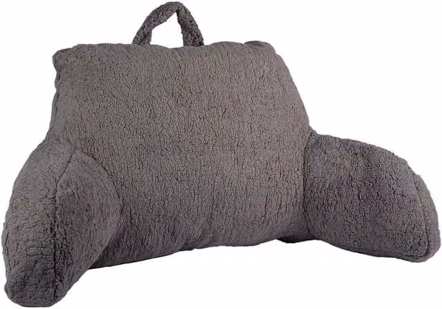 PAWNORA Soft Wedge Backrest Support Pillow in White and Grey