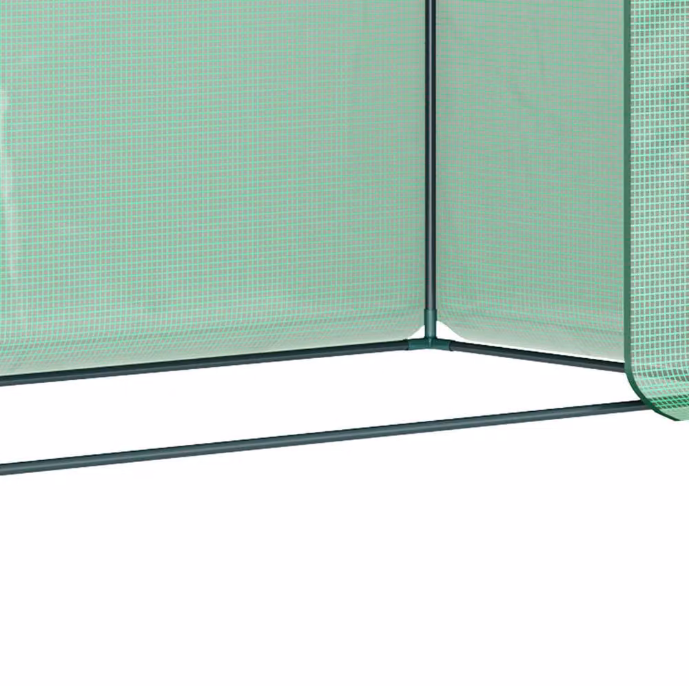 STILVORA Walk-In Greenhouse with Roll-Up Door and Windows in Green, W/D/H: 200 x 76 x 168 cm – 4