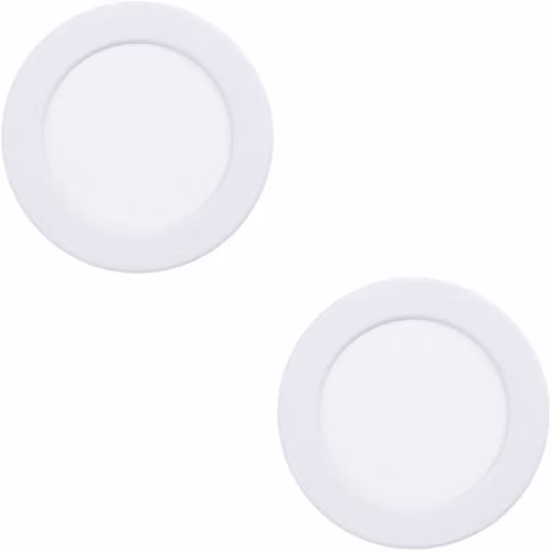 Loops Pack of 2 Modern White LED Ceiling Lights for Living Room and Bedroom