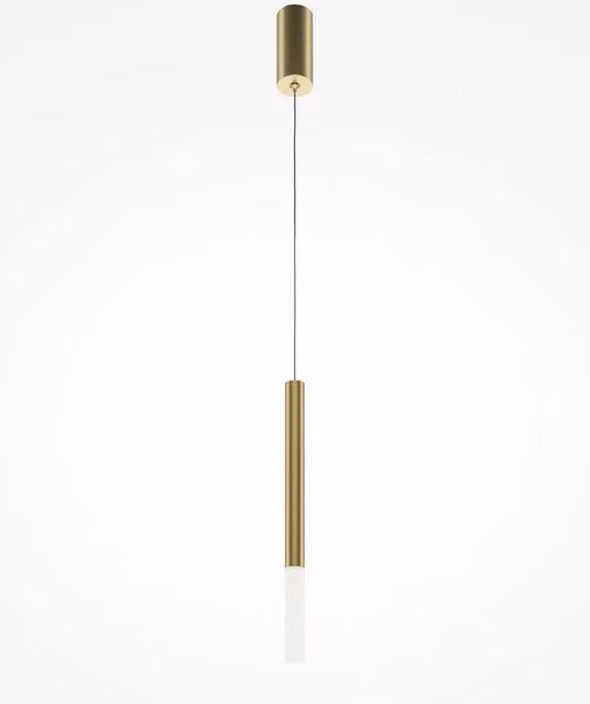 Netlighting Pro Shade Modern Slim LED Pendant Ceiling Light in Gold/Brass, 500lm, 4000K