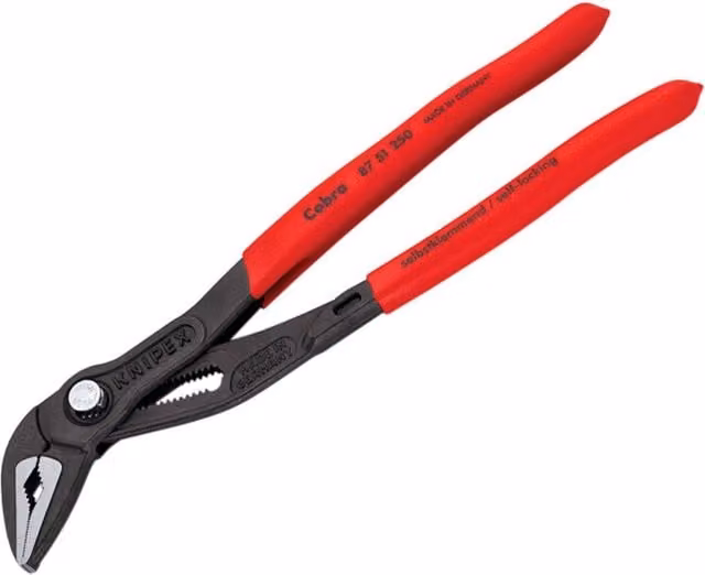 Knipex Cobra Es Extra Slim Water Pump Pliers with PVC Grip, Multicolour, Chrome Vanadium Steel