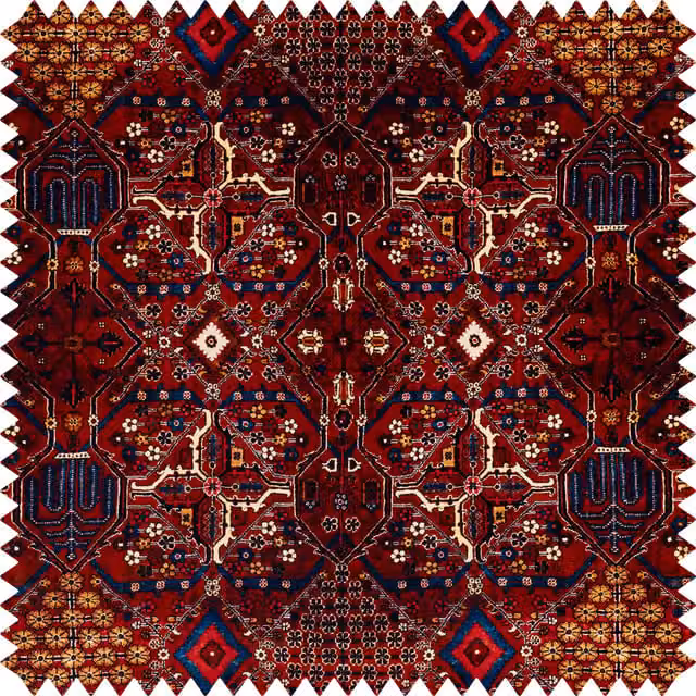 House of Hackney MEY MEH Velvet in Sienna, Red and Gold