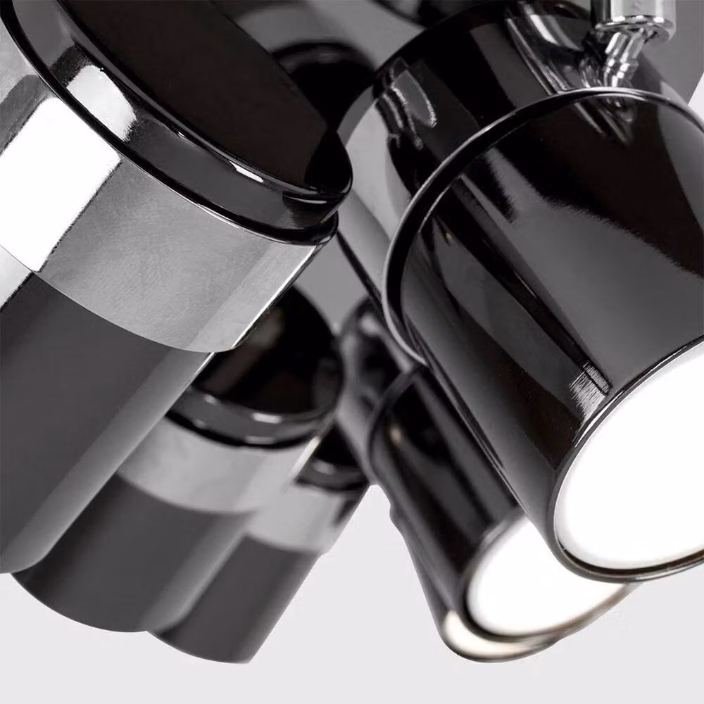 SPETLEK Adjustable 6 Way Ceiling Spotlight with 6 Warm White LEDs in Black – 3