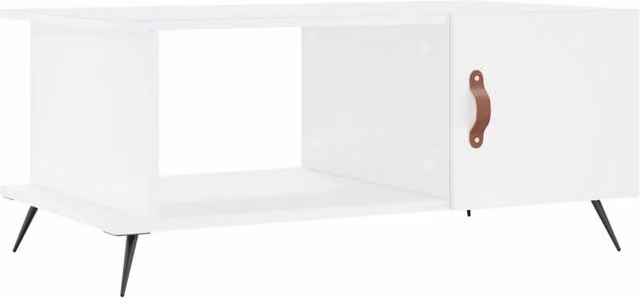 Berkfield Home White Modern Coffee Table W/D/H: 90 x 50 x 40 cm – 1