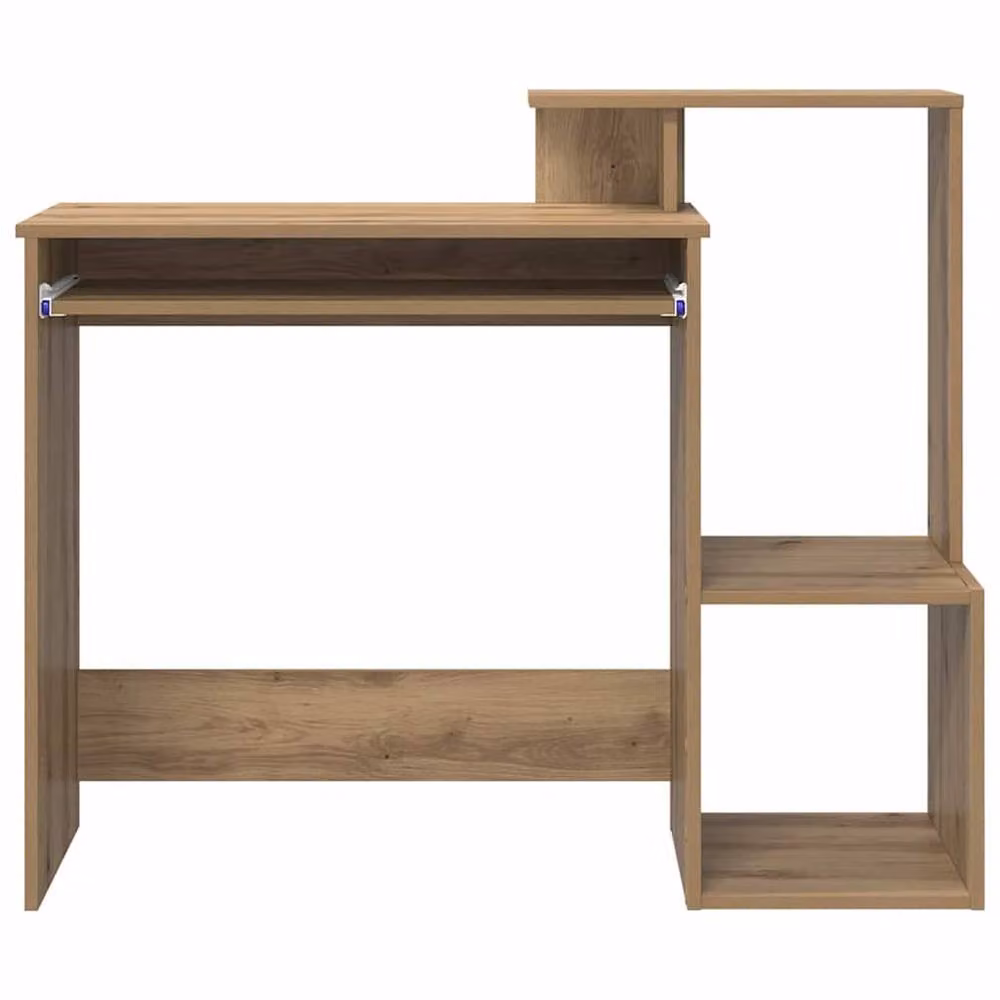 Berkfield Home Artisan Oak Computer Desk in Brown – 4
