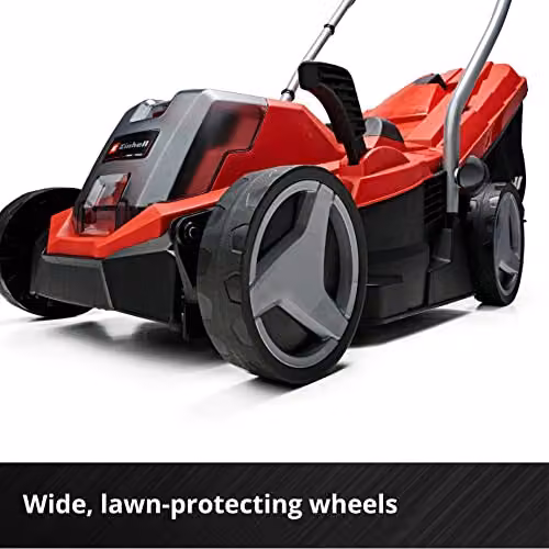 Einhell Power X-Change 18V Cordless Lawnmower with Rechargeable Battery and Quick Charger, Red – 8