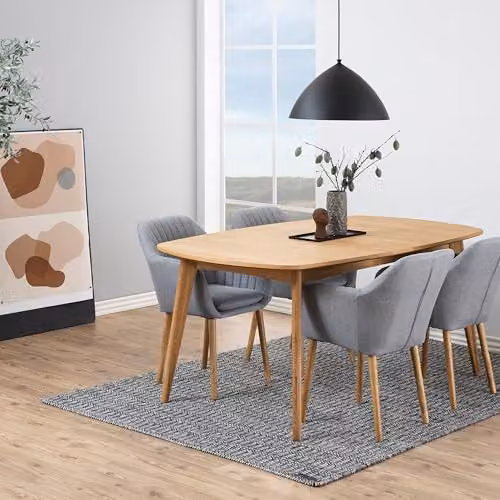 Furniture To Go Marte Extendable Rectangular Dining Table in Brown Oiled Oak, W/D/H: 180/270 x 102 x 76 cm – 2