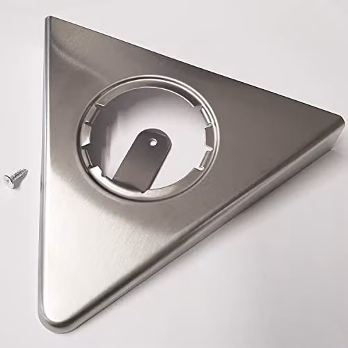 Loops 3x Triangle Surface Mounted Under Cabinet Kitchen LED Light and Driver Kit in Brushed Nickel with Warm White LED – 5