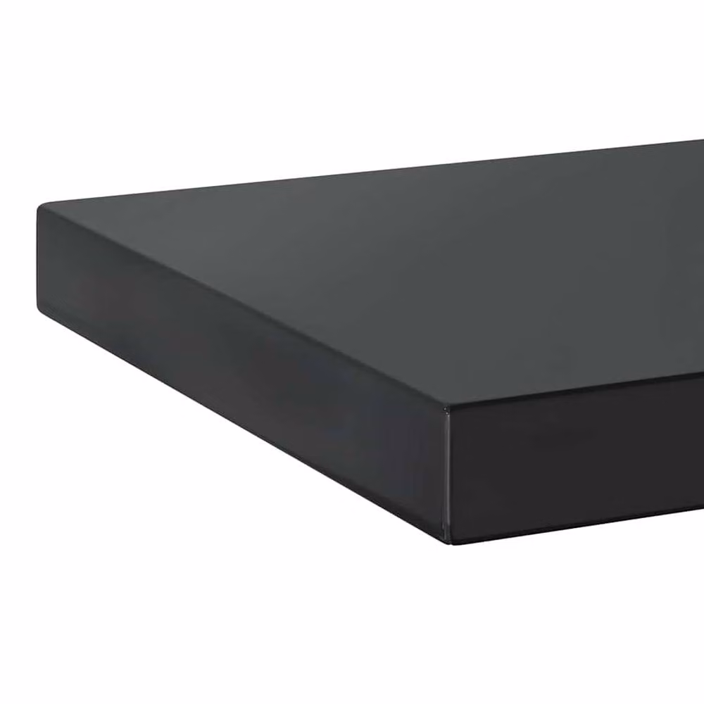 Berkfield Home Wall Mounted Black Stainless Steel Shelves, 2 Pack, W/D/H: 75 x 23.5 x 3 cm – 4