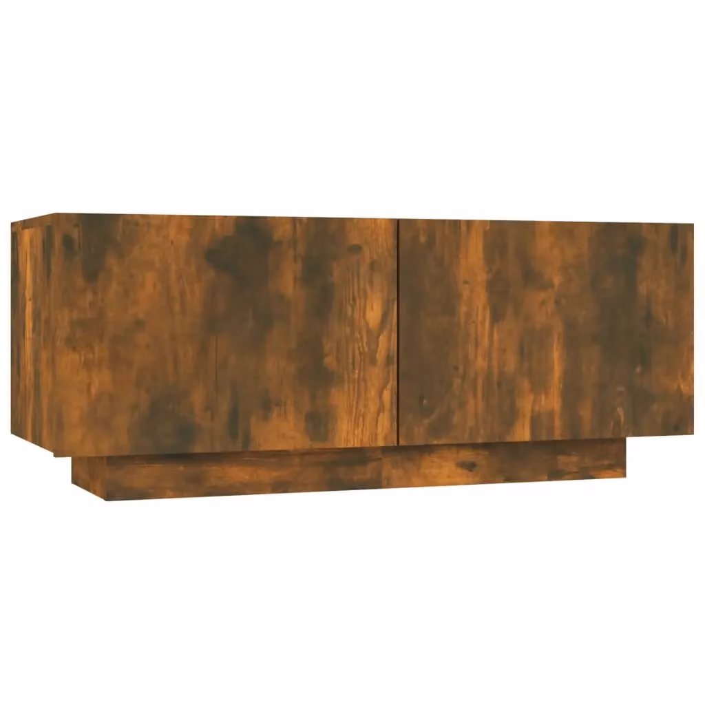 Berkfield Home Modern TV Cabinet in Smoked Oak Brown, W/D/H: 100 x 35 x 40 cm – 2