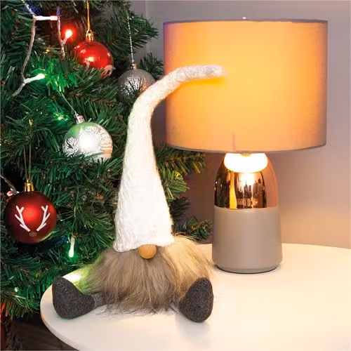 St Helens Home & Garden Olof the Christmas Gonk Tabletop Decoration, White – 6